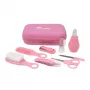 MOMINI Baby Care Kit Pinky - 10-daļīgs jaundzimušo kopšanas komplekts ar ceļojuma maciņu