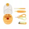 Momini Baby Nail Care Kit Sunny - Elektriskā mazuļu nagu vīle ar 6 slīpēšanas galviņām, 2 ātrumiem, LED gaismu, balta/dzeltena