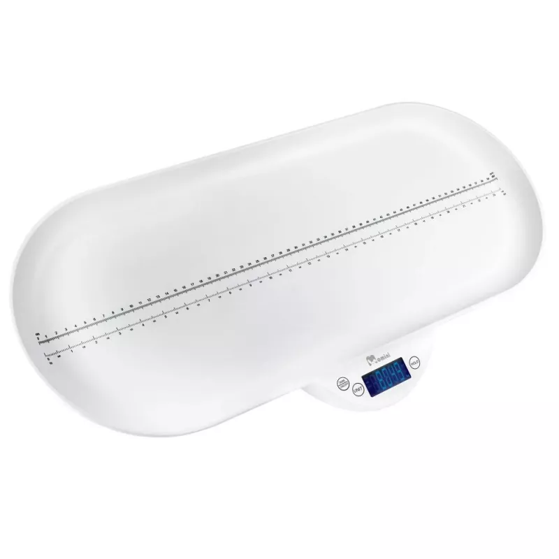 Momini Baby Scale TinyScale - Digitālie mazuļu svari 20 kg, 5 g iedaļa, balts