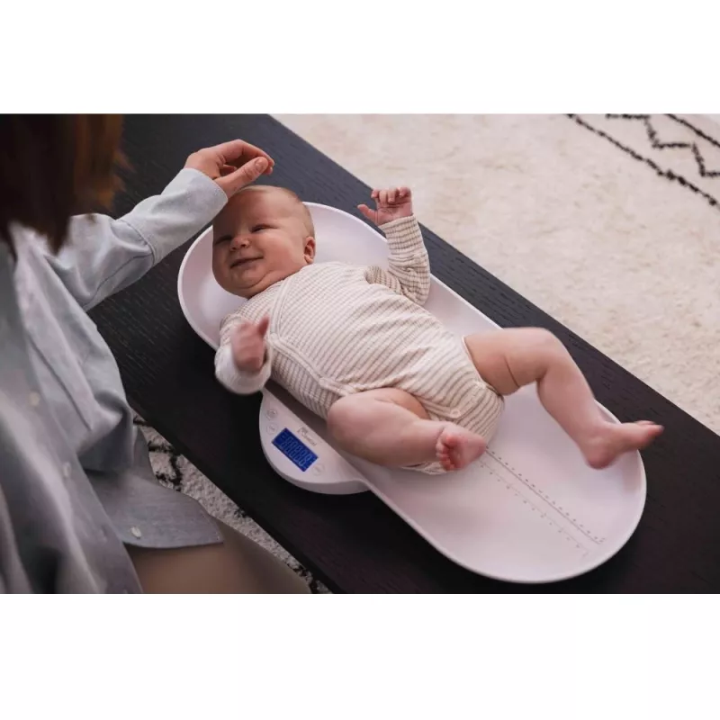 Momini Baby Scale TinyScale - Digitālie mazuļu svari 20 kg, 5 g iedaļa, balts