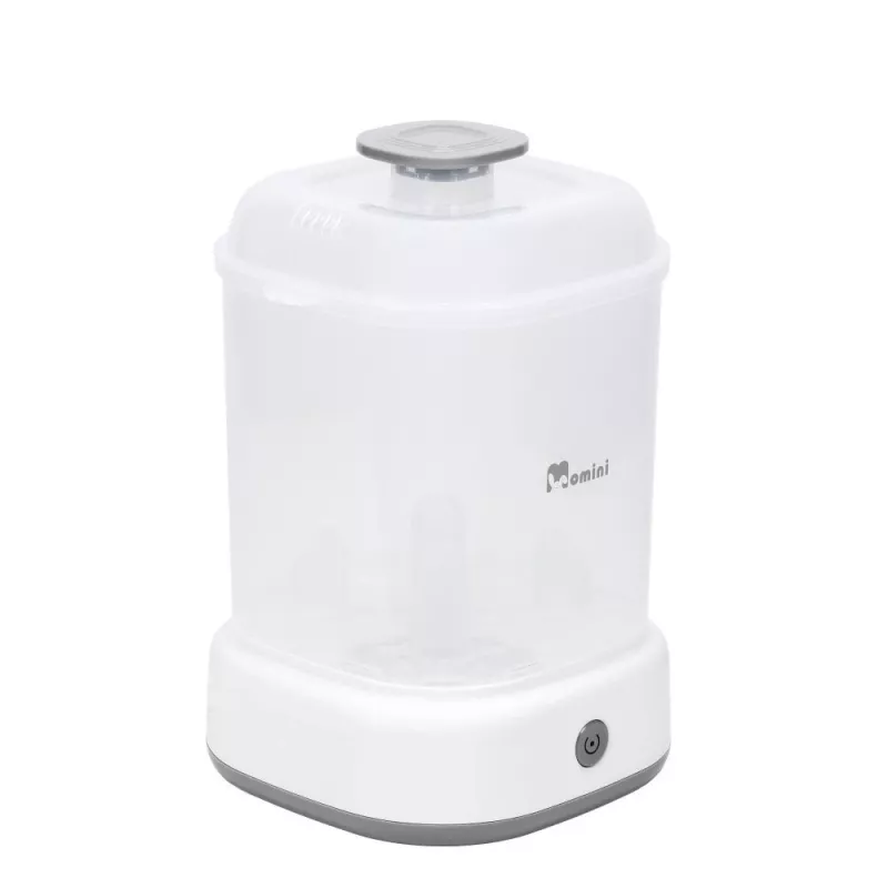 Momini Bottle Steriliser QuickSteam - Elektriskais tvaika sterilizators 6 pudeļu barošanai, 8 minūšu cikls, automātiska izslēgšanās, bez BPA
