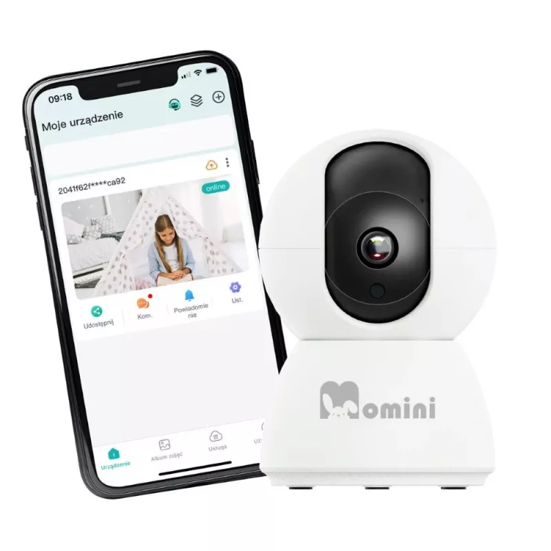 Momini KidLook Baby Monitor - 3.2 inch krāsu LCD, nakts redzamība, divvirzienu saruna, 8 šūpuļdziesmas, temperatūras uzraudzība
