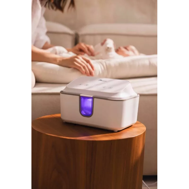 Momini WarmWipes mitro salvešu sildītājs - balts/pelēks