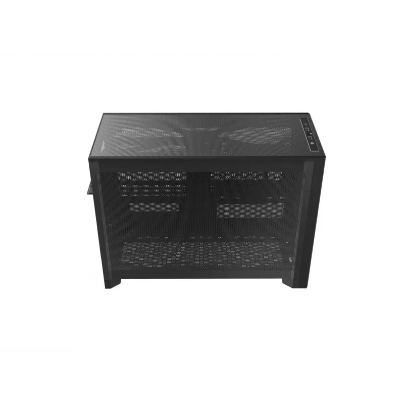 Montech TEN (B) Mini Tower PC Korpuss, Rūdīts Stikls, Melns, Micro-ATX/Mini-ITX