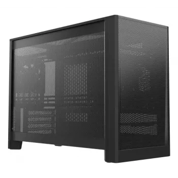 Montech TEN (B) Mini Tower PC Korpuss, Rūdīts Stikls, Melns, Micro-ATX/Mini-ITX