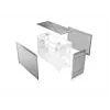 MONTECH TEN (W) Mini Tower PC korpuss balts - Micro ATX / Mini-ITX, rūdīts stikls, ARGB
