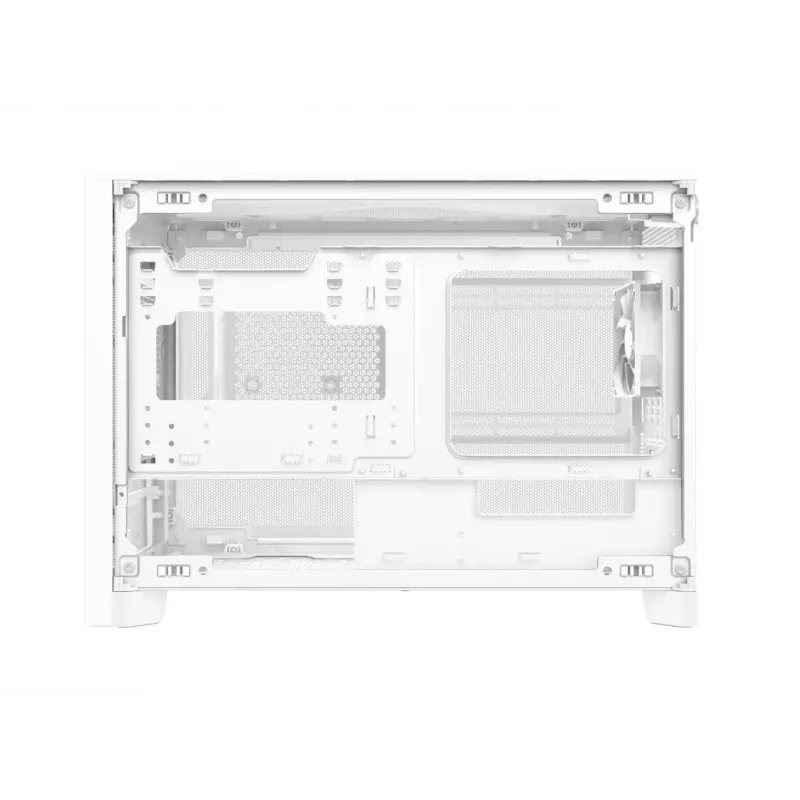 MONTECH TEN (W) Mini Tower PC korpuss balts - Micro ATX / Mini-ITX, rūdīts stikls, ARGB