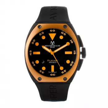 Montres de Luxe vīriešu automātiskais pulkstenis 09SA-BK-1002 48mm melns ciparnīca ādas siksniņa