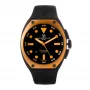 Montres de Luxe vīriešu automātiskais pulkstenis 09SA-BK-1002 48mm melns ciparnīca ādas siksniņa