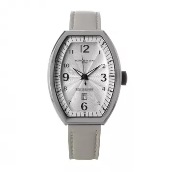MONTRES DE LUXE Sieviešu kvarca analogais pulkstenis 09EX-LAS-8300 39mm Nerūsējošais tērauds Āda