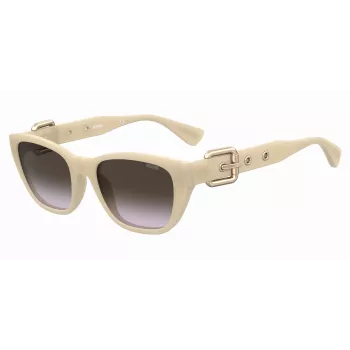 MOSCHINO MOS130-S-SZJ Sieviešu saulesbrilles Havana Acetāta Kvadrātveida Rāmis Brūnas Gradienta Lēcas 55mm