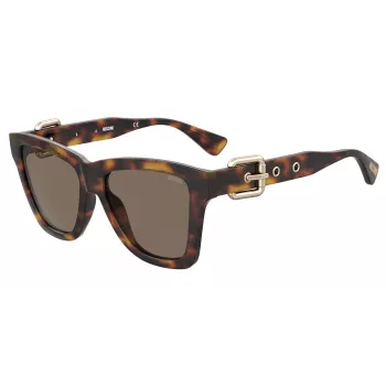 MOSCHINO Sieviešu kaķacs formas saulesbrilles MOS131S086F47 Havana Brūna 54mm