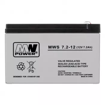 MPL Power Elektro MWS 7.2-12 UPS Akumulators Svina-Skābes VRLA AGM 7.2Ah 12V