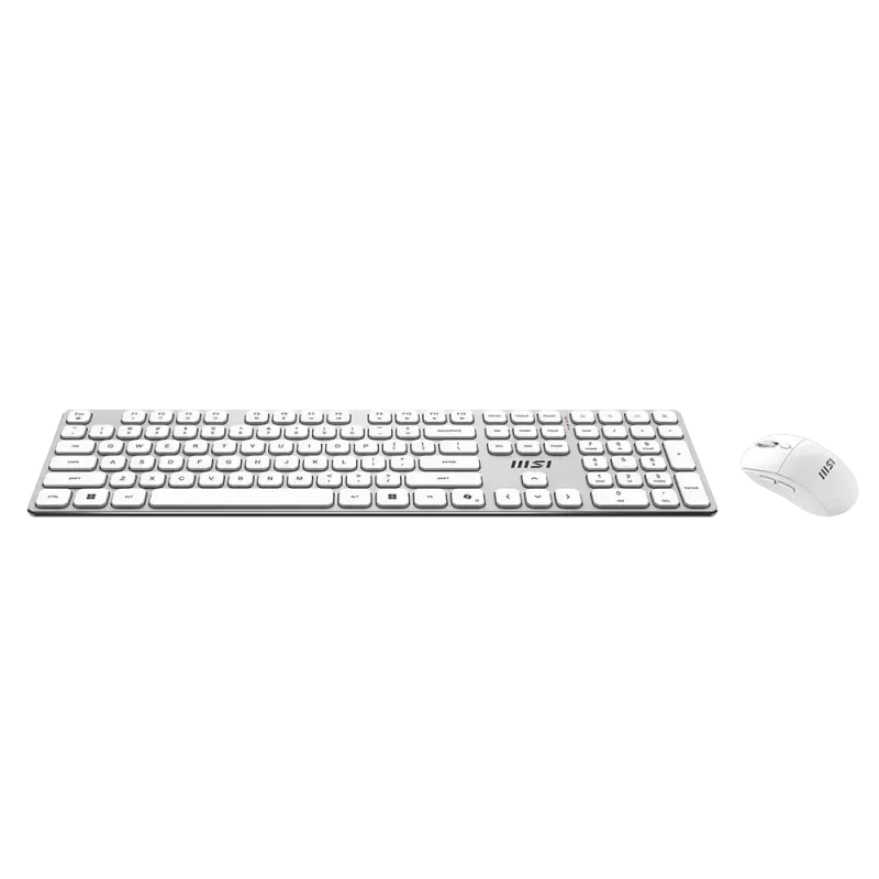 MSI Forge K210 Wireless Combo White US - Tastatūras un peles komplekts