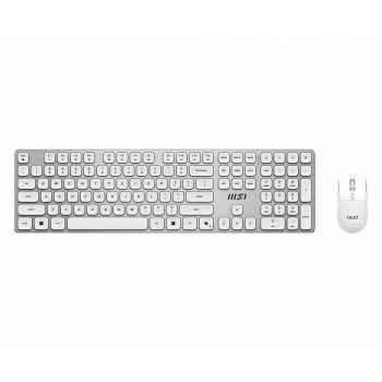 MSI Forge K210 Wireless Combo White US - Tastatūras un peles komplekts