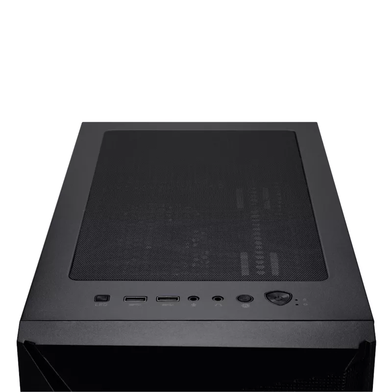 MSI MAG FORGE 130A Airflow ATX vidēja torņa spēļu korpuss - melns, rūdīts stikls, 4x ARGB ventilatori