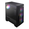 MSI MAG FORGE 130A Airflow ATX vidēja torņa spēļu korpuss - melns, rūdīts stikls, 4x ARGB ventilatori