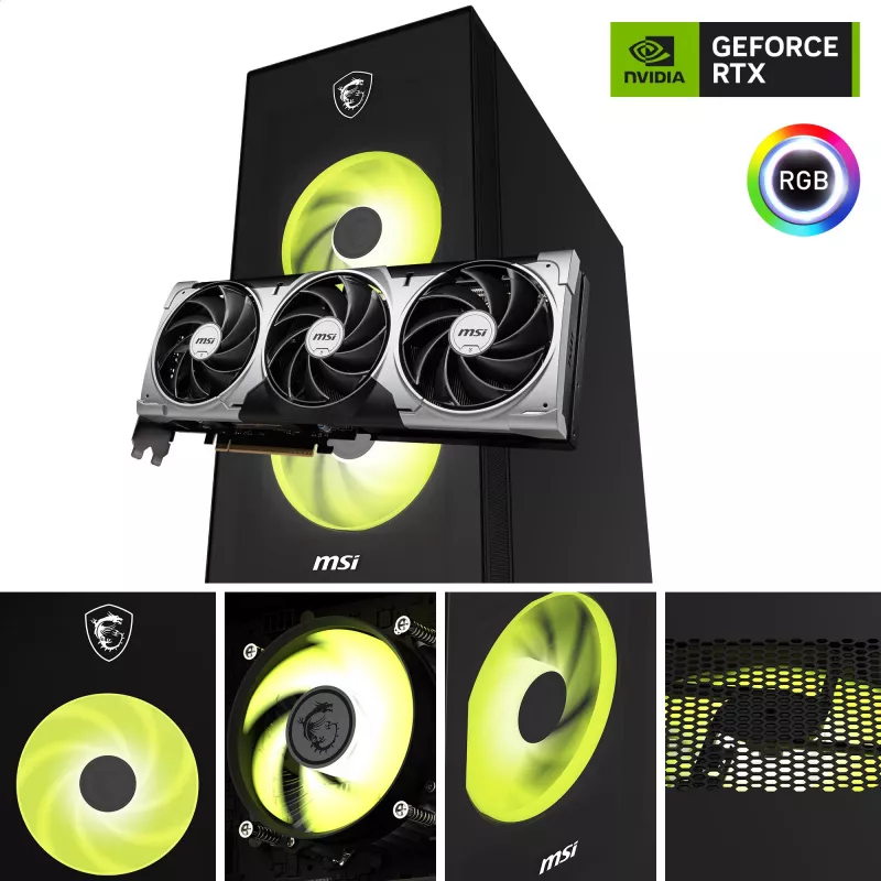 MSI MAG Infinite S AI 2nd 2NVM5-003AT spēļu galddators - Intel Core Ultra 5 225F, RTX 5060 Ti, 16GB DDR5, 1TB SSD, Windows 11 Home, melns/caurspīdīgs