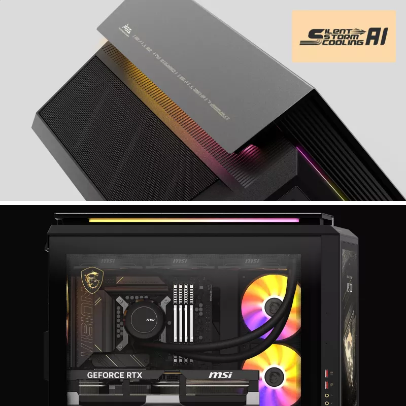 MSI MEG Vision X AI 2NVV9-285AT galddators (melns/caurspīdīgs, Windows 11 Home)