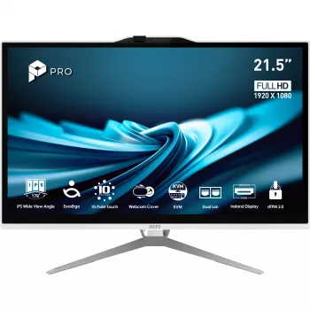 MSI Pro AP222T 14MA-605EU Intel Core i3-14100 21,5 inch Full HD IPS Touchscreen All-in-One PC, 8GB DDR5, 512GB SSD, Windows 11 Home