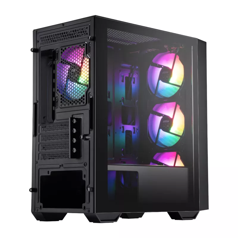 MSI PRO FORGE M050A Micro-ATX spēļu korpuss - Melns