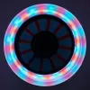 MUUWMI AU 102 alumīnija skrejritenis Neon 125 mm ar LED apgaismotiem riteņiem, salokāms, ABEC 5 gultņi, maks. 50 kg, neona zaļš/melns