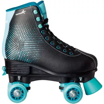 MUUWMI Rollschuh Disco Gr. 31-34, Rollschuhe tirkīza/melns