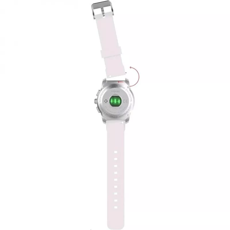 MyKronoz ZeTime Smart Watch Silver/White Silicon Flat