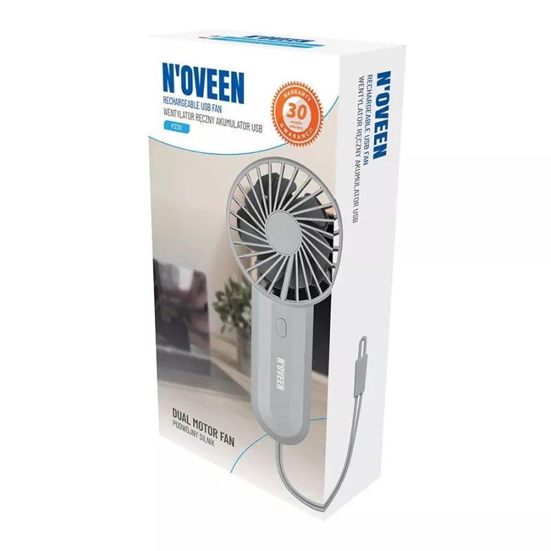 N'OVEEN NOVEEN F220 USB uzlādējams rokas ventilators