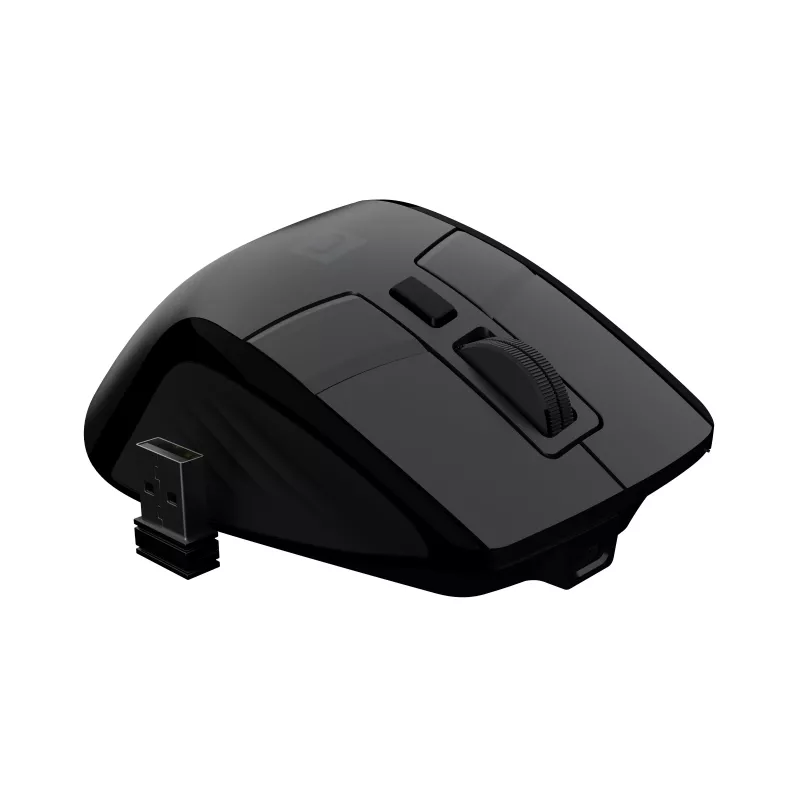 Natec Jaguar Pro bezvadu spēļu pele, 2.4 GHz + Bluetooth, 4000 DPI, melna