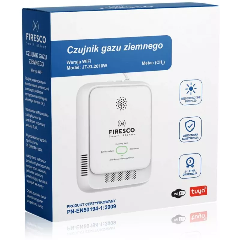 Dabasgāzes sensors Firesco JT-ZL2010W WiFi Tuya Smart Life