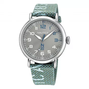 Nautica vīriešu NAPLSF019 analogais kvarca nerūsējošā tērauda pulkstenis 40mm zils ciparnīca