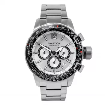 Nautica vīriešu pulkstenis NAPBFCF04 46mm zils silikona hronogrāfs
