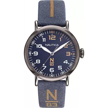 NAUTICA vīriešu pulkstenis NAPWLF919 40mm zils ciparnīca silikona siksniņa