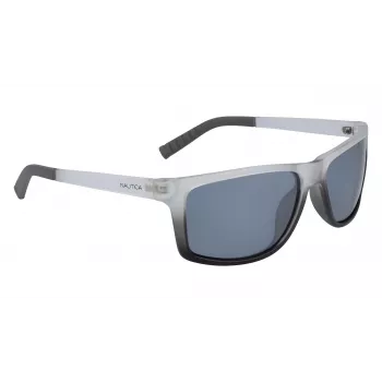 Nautica N3651SP-071 Vīriešu polarizētas pilotu saulesbrilles - Melns rāmis, pelēkas lēcas 62mm