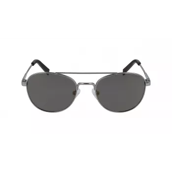 Nautica N4641SP-030 Vīriešu taisnstūra saulesbrilles, matēts melns rāmis, pelēkas lēcas, 53 mm