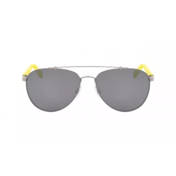 NAUTICA N5131S-046 Vīriešu taisnstūra saulesbrilles Melns rāmis Pelēkas lēcas 60/17/140 mm