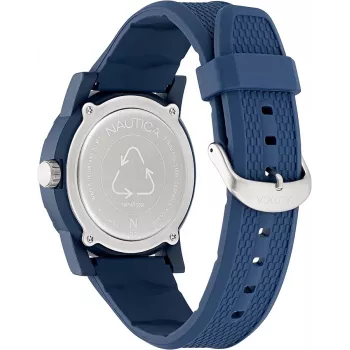 Nautica NAPATS301 Vīriešu kvarca analogais pulkstenis 42.5mm zils ciparnīca silikona siksniņa