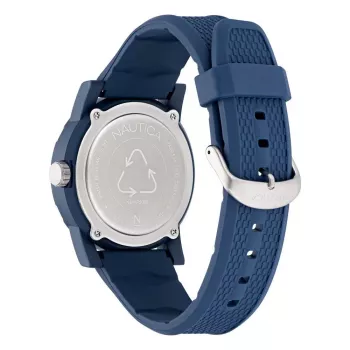 Nautica NAPATS305 Vīriešu kvarca analogais pulkstenis ar zilu ciparnīcu un silikona siksniņu 42,5 mm