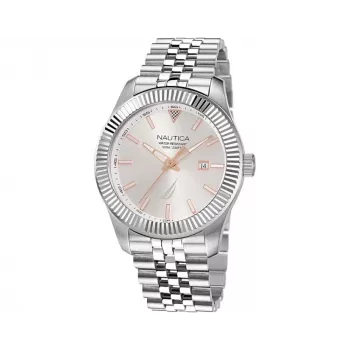 Nautica Pacific Beach vīriešu kvarca pulkstenis NAPPBS250 zils ciparnīca zila silikona siksniņa 43mm