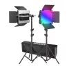 NEEWER 2×660 PRO II RGB LED Video Light Kit ar 2×200cm gaismas statīviem