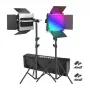 NEEWER 2×660 PRO II RGB LED Video Light Kit ar 2×200cm gaismas statīviem