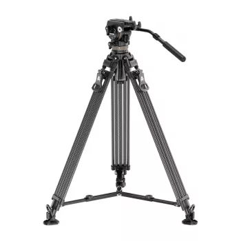 Neewer LL55 Carbon Fiber Video Tripod with Oil Head and Quick-Release Lock