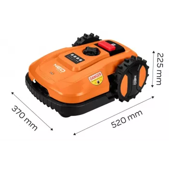 NEO Tools 04-621 40V bezsuku bezvadu zāles pļāvējs ar 40L zāles savācēju un mulčēšanu