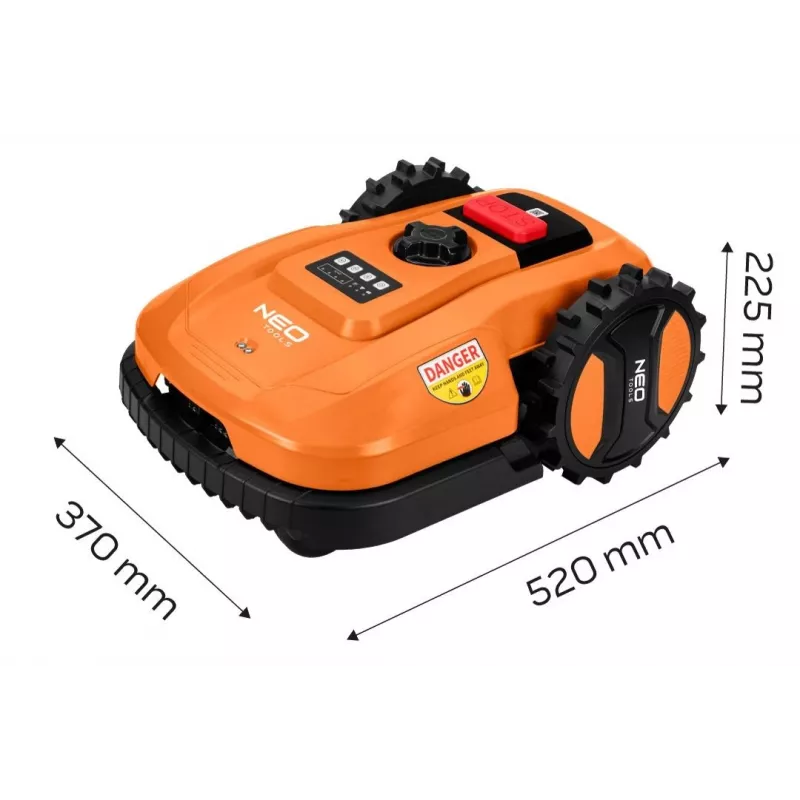 NEO Tools 04-621 40V bezsuku bezvadu zāles pļāvējs ar 40L zāles savācēju un mulčēšanu