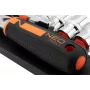 NEO Tools 10-030 219-Daļu 1/4 collu, 3/8 collu, 1/2 collu Piedziņas Uzgriežņu atslēgu un uzgriežņu komplekts ar sprūdratiem, uzgaļiem un piederumiem plastmasas kastē