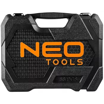 NEO Tools 10-042 1/4 collu piedziņas 46 daļu uzgriežņu atslēgu komplekts ar uzgaļiem un piederumiem