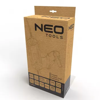 NEO Tools 11-892-1 auto akumulatora lādētāja krokodilskavas, 15A, 12V/24V, pāris