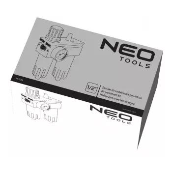 NEO Tools 14-734 Saspiestā gaisa filtrs 1/4 inch 40 mikroni ar polikarbonāta kausu