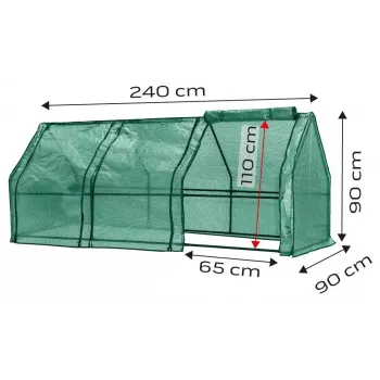 NEO Tools 15-912 Aukstā siltumnīca ar divslāņu polikarbonāta paneļiem, anodētu alumīnija rāmi, 0,6 m² audzēšanas platību, 2 regulējamiem vākiem, UV aizsardzību, sudraba krāsā